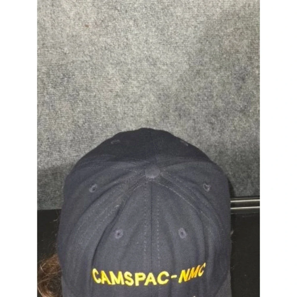 Vintage CAMSPAC-NMC Pt‎ Reyes CA Navy Blue Snapback Hat Mens California Military